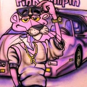 Graffiti-Kunst der Pink Panther