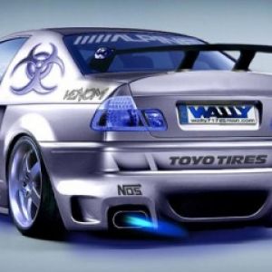 Modifiziertes Sportauto