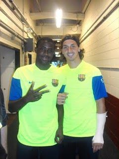 Barcelona Spieler im Training