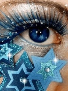 Funkelnde Blaue Augen Kunst
