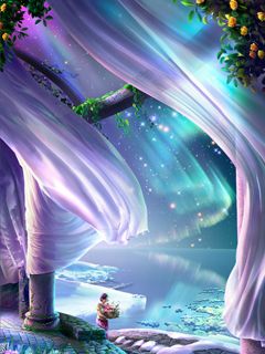 Magische Aurora Landschaft