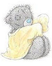 Süßer Teddybär mit Decke