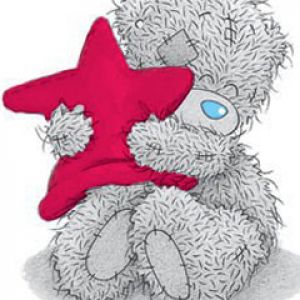 Süßer Teddybär mit Stern