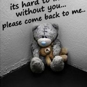 Emotionaler Teddybär mit Zitat