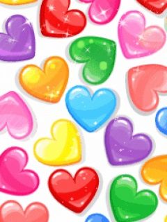 Bunte Herzmuster