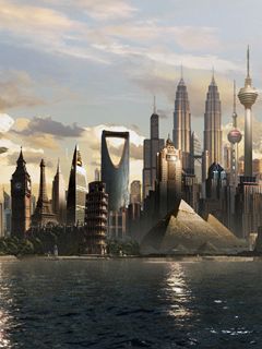 Futuristische Stadtansicht