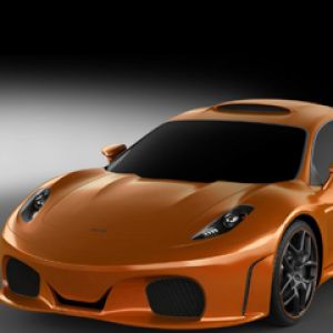 Elegantes oranges Sportauto