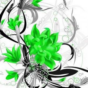 Grünes Florales Abstraktes Design