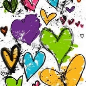 Bunte Herzillustrationen
