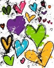 Bunte Herzillustrationen