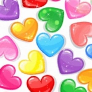 Bunte Herzmuster