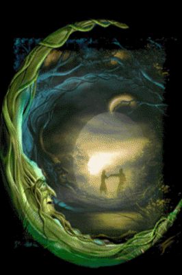 Mystische Waldszene