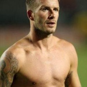 David Beckham Athletische Pose