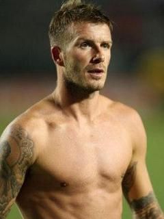 David Beckham Athletische Pose