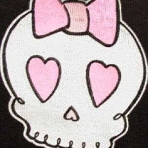 Niedliche Totenkopf mit Schleife