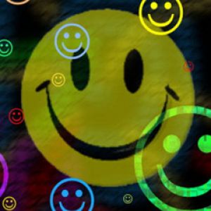 Bunte Smiley-Gesichter