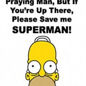 Homer Simpson Betet zu Superman