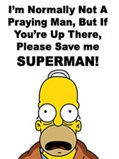 Homer Simpson Betet zu Superman