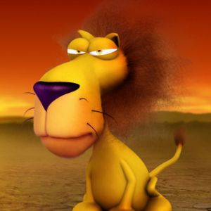 Cartoon Löwe Charakter