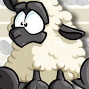 Niedliches Cartoon-Schaf