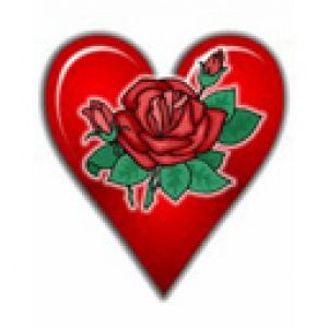 Herz mit Rosen-Design