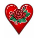 Herz mit Rosen-Design