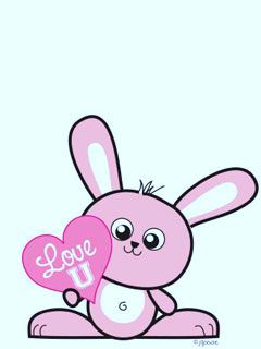 Niedlicher Hase mit Liebesherz
