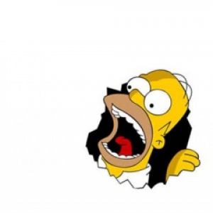 Lustiger Ausdruck von Homer Simpson