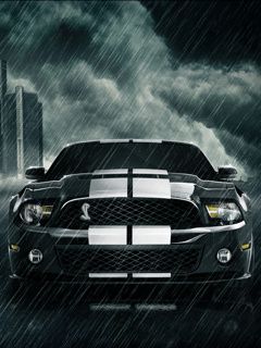 Shelby Mustang im Regen