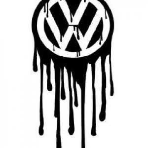 VW Logo Tropfende Kunst