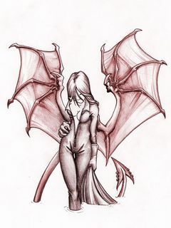 Illustration von Drachenmädchen