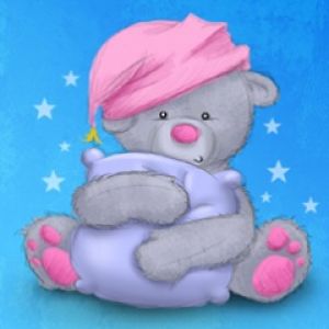 Süßer Teddybär mit Kissen
