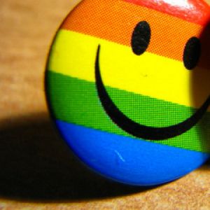 Regenbogen Smiley Gesicht