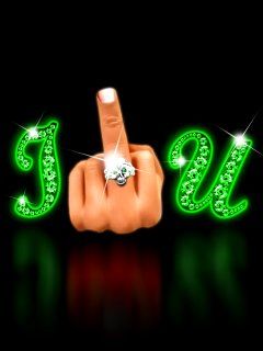 Lustige Mittelfinger-Geste