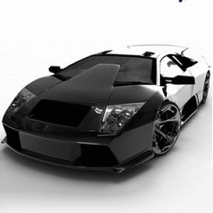 Schwarzes Sportauto