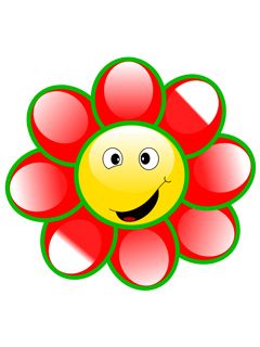 Lächelnde Blumenillustration