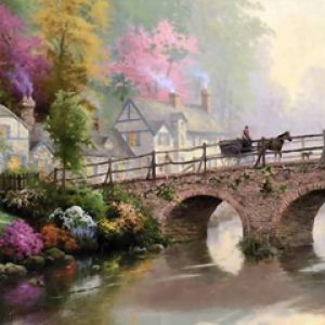 Malersche Brücke Über Wasser