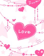 Rosa Herzen und Liebe