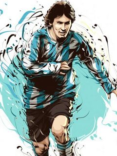 Fußballkunst von Lionel Messi
