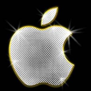 Glänzendes Apple-Logo