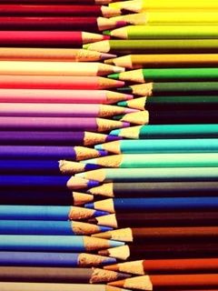 Bunte Bleistiftanordnung
