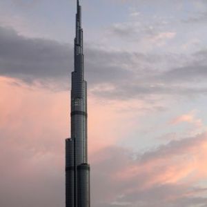 Burj Khalifa bei Sonnenuntergang