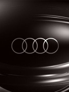 Audi-Logo auf Schwarzem Hintergrund