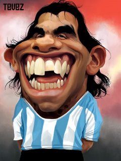 Karikatur von Tevez