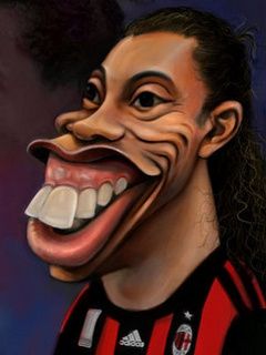 Karikatur von Ronaldinho