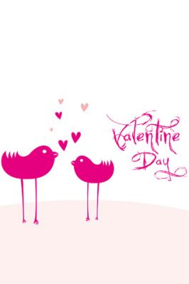 Liebesvögel zum Valentinstag