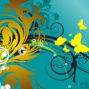 Buntes Florales Abstraktes Design