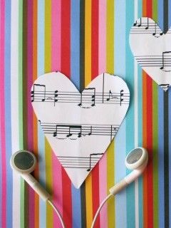 Buntes Musikalisches Herz Hintergrund
