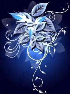 Elegantes Blaues Blumenmuster