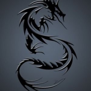 Stilisierter Schwarzer Drache